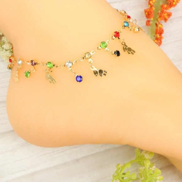 "Handmade Anklet – Elegant & Delicate Jewelry for Women | UNVRC1244 - Picture 9 of 10